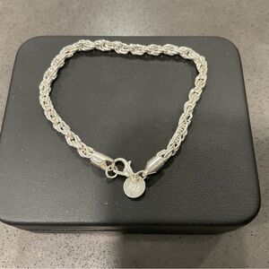 Elegant Sterling Silver 925 Chain Bracelet 8”